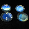 8x10 mm - Really High Grade - AAAAA - Rainbow Moonstone - Super Sparkle Nice Clean - Faceted Cut Stone Oval - 4pcs